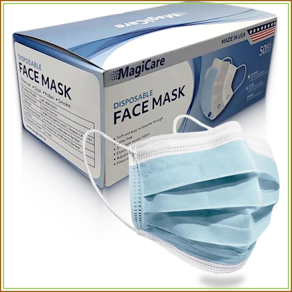 Disposable Mask Blue - Blue Face Mask, Disposable, 3 Ply,