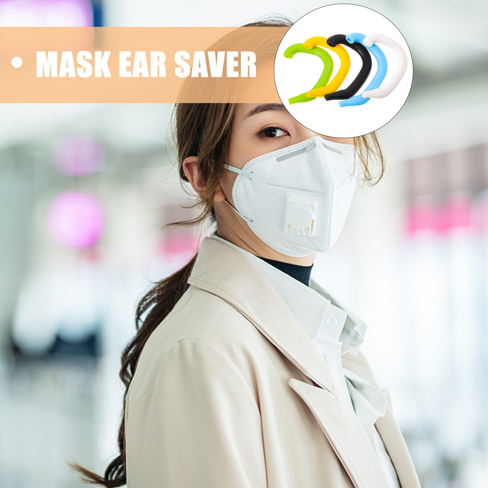 5Pcs Premium Silicone Ear Save - Disposable Surgical Mask avis et prix