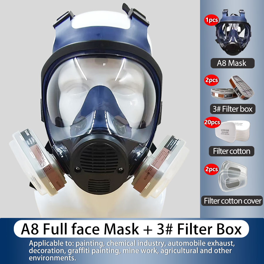 A8 gas mask with filter, full  - Dust Mask Construction avis et prix