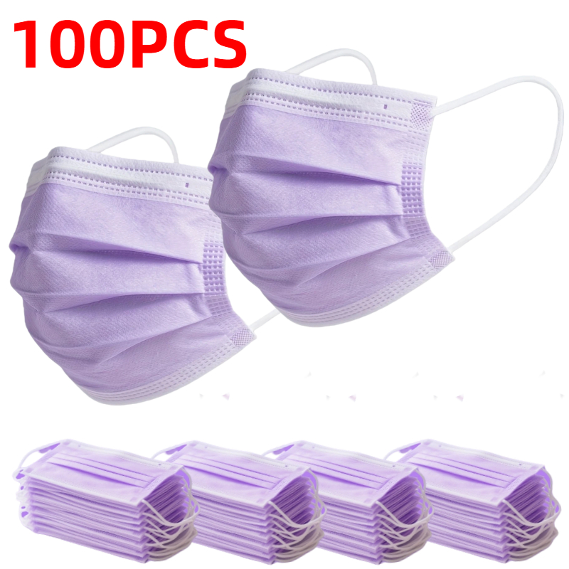 100Pcs Thick Purple Disposable - Disposable Surgical Mask avis et prix
