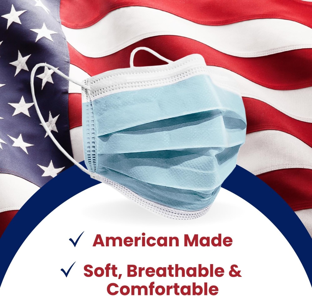 Blue Face Mask, Disposable, 3  - Disposable Mask Blue avis et prix