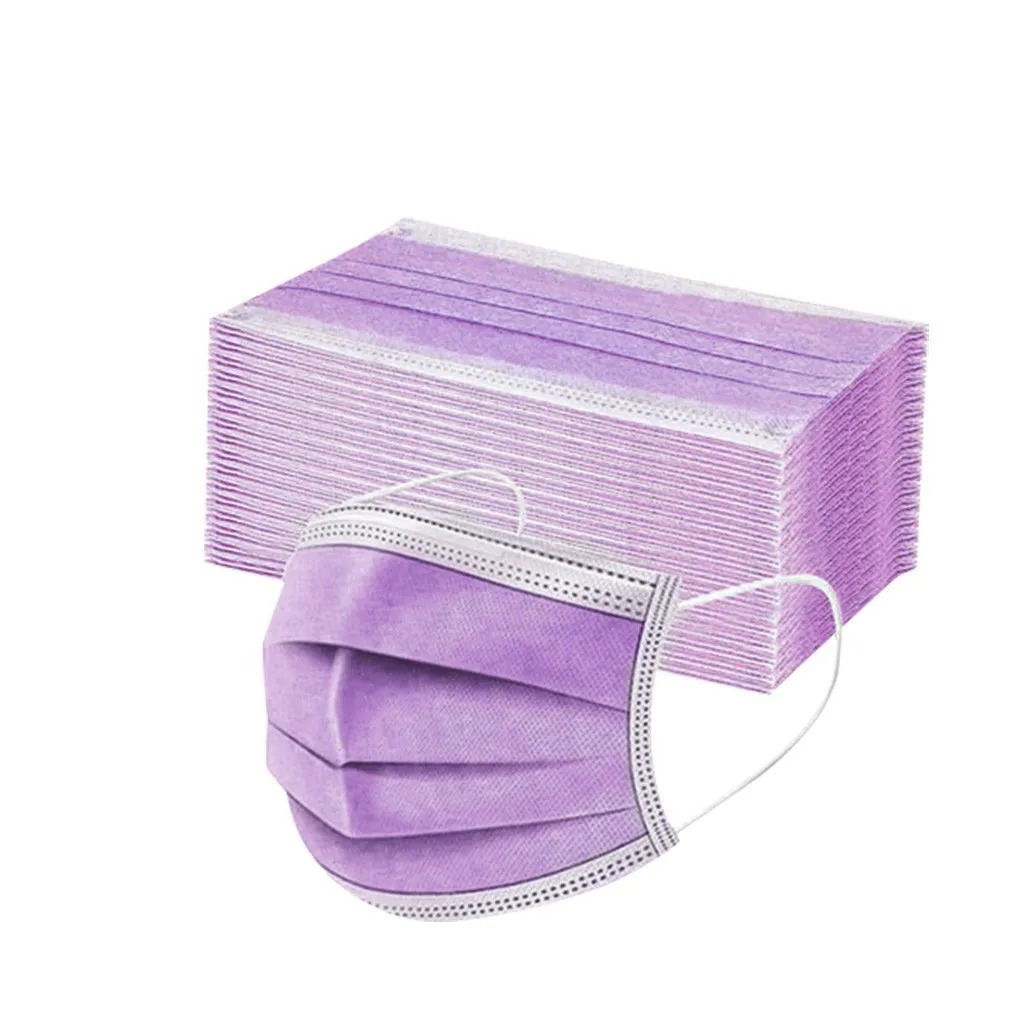 50PCS Women Man Solid Mask Dis - Disposable Surgical Mask avis et prix