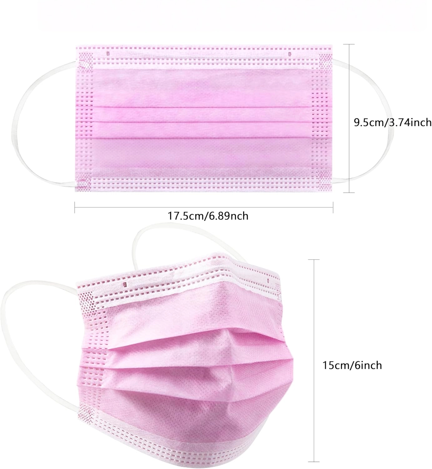 100pcs pink disposable 3-layer - Disposable Surgical Mask avis et prix