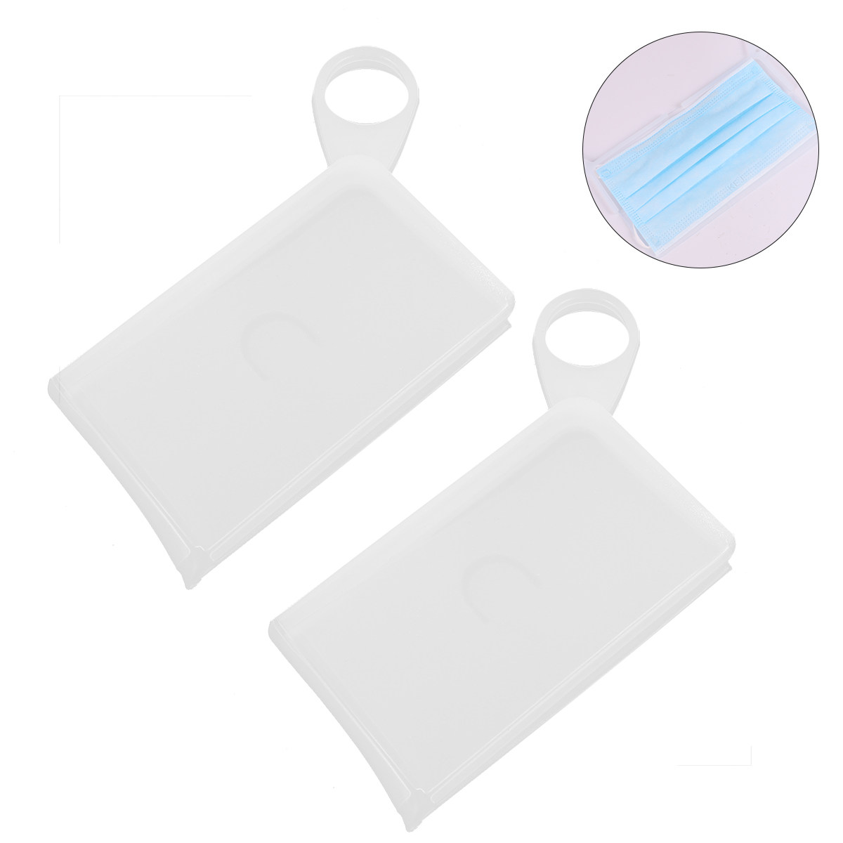 2Pcs Food Grade Silicone Mask  - Face Mask Storage Box avis et prix