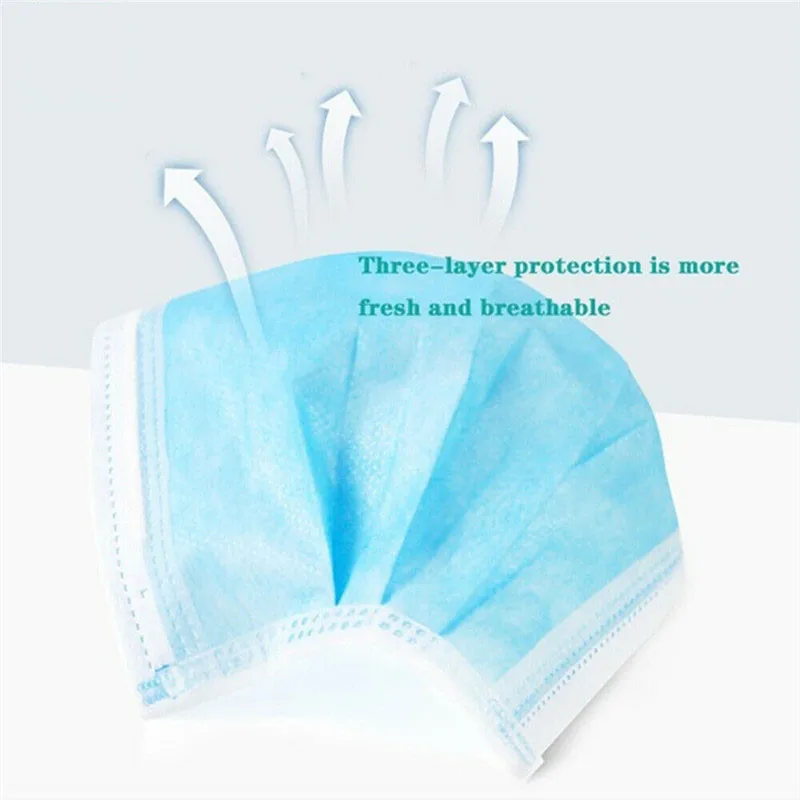 3-Layer Disposable Face Mask-A - Disposable Mask Blue avis et prix