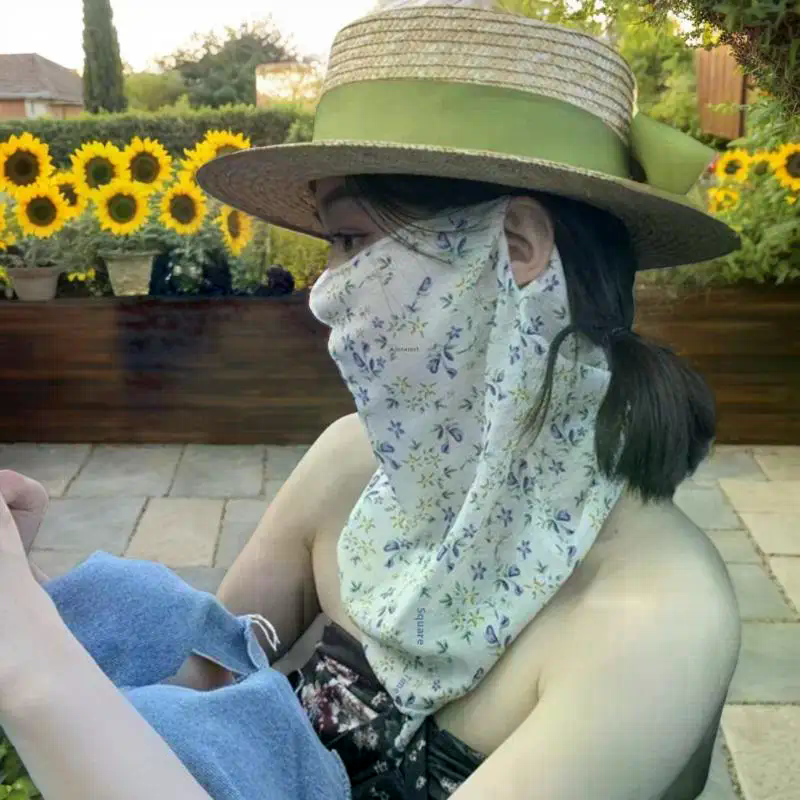 Flowers Summer Sunscreen Mask  - Kids Face Mask avis et prix