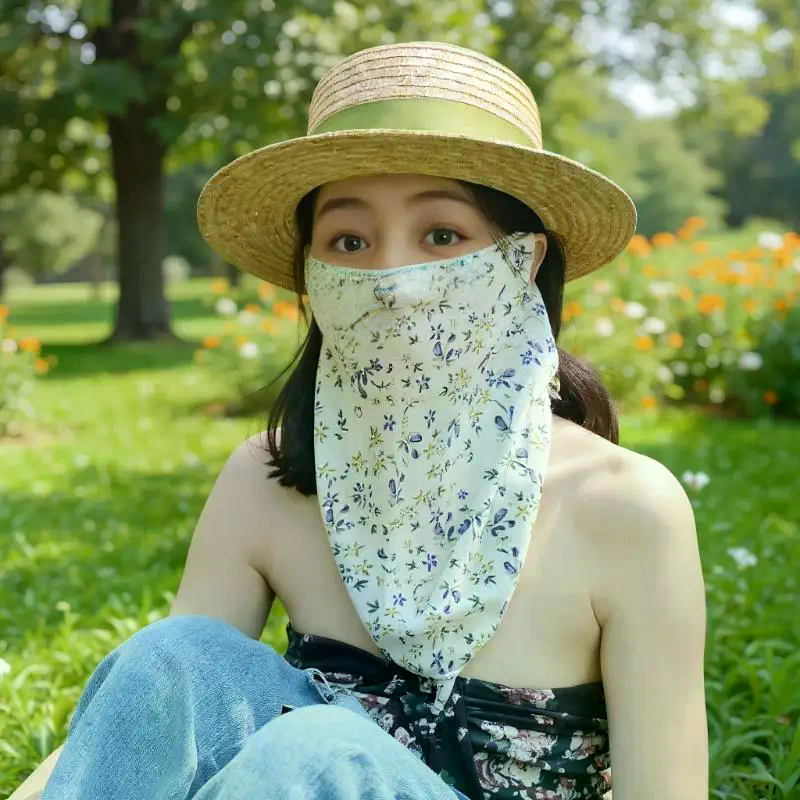 Flowers Summer Sunscreen Mask  - Kids Face Mask avis et prix